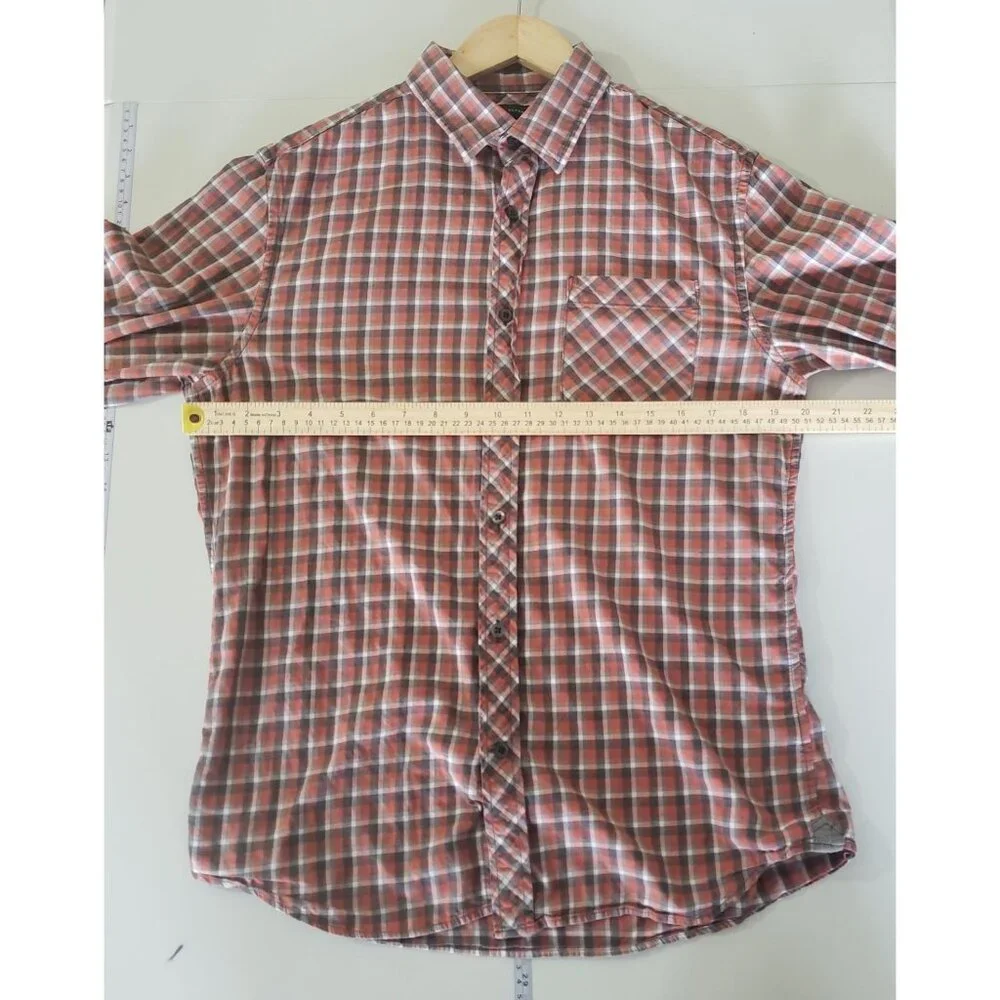 Banana Republic Mens Red Plaid Button-Down Shirt Size M ‎ Casual Staple Everyday